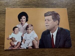 Vintage 1969 JFK John F Kennedy Family Chrome Postcard Hyannis Port